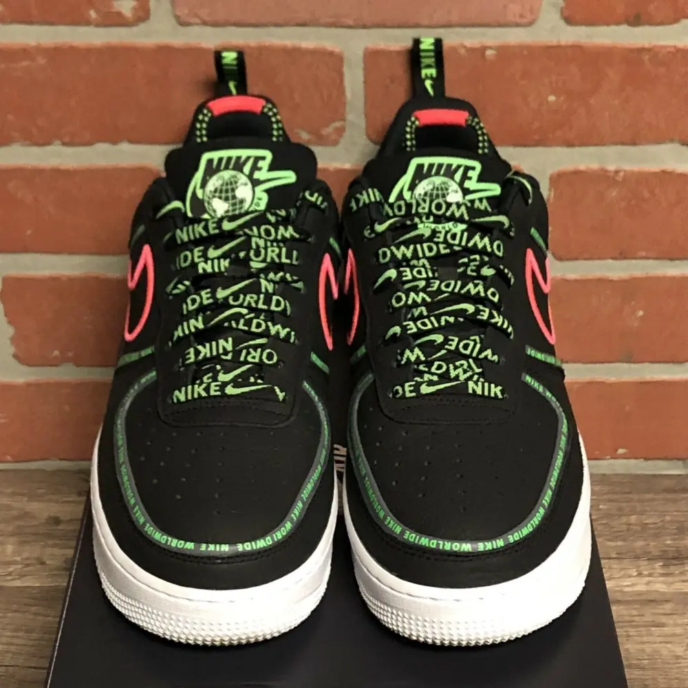 Giày Nike Air Force 1 07 PRM Worldwide 'Black Green Strike Crimson' CK7213-001 - Ảnh 3