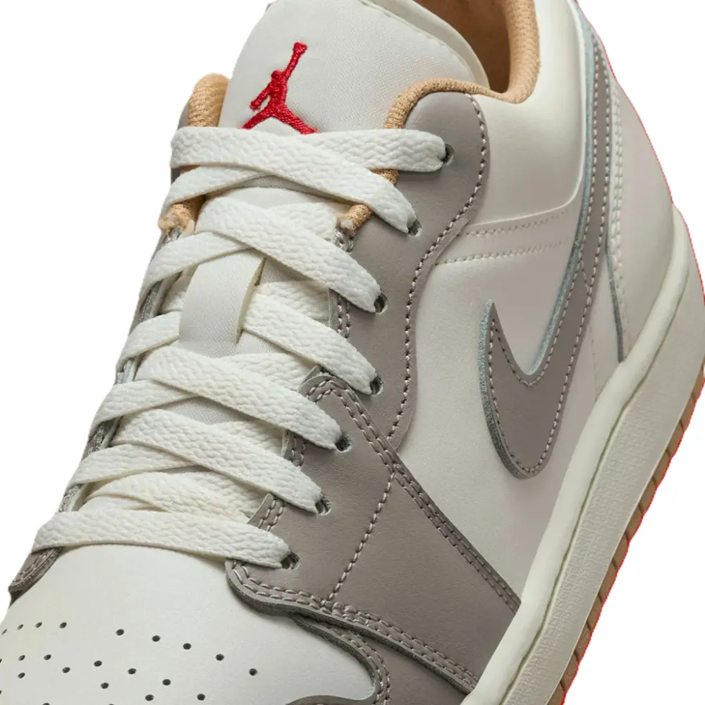Giày Nike Air Jordan 1 Low ‘Red College Grey’ 553558-169 - Ảnh 4