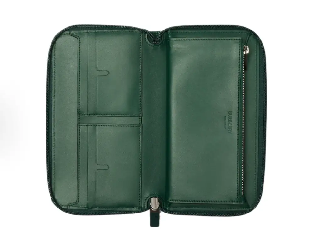 Ví Burberry Check Long Wallet ‘Green’ 80807381 - Ảnh 3