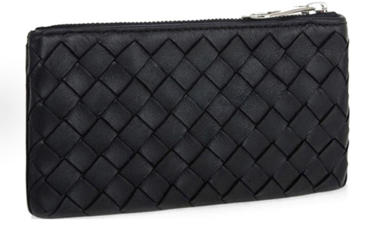 Alternative view of Ví Bottega Veneta Intrecciato Zipper Clutch 'Black' 131232-V0016-1259