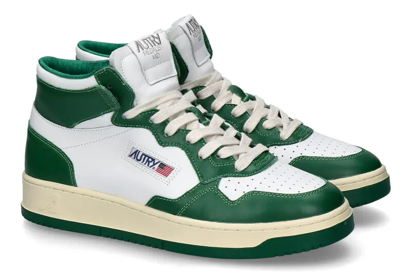 Giày Autry Medalist Mid Leather ‘Green White’ AUMM-WB03 - Ảnh 4