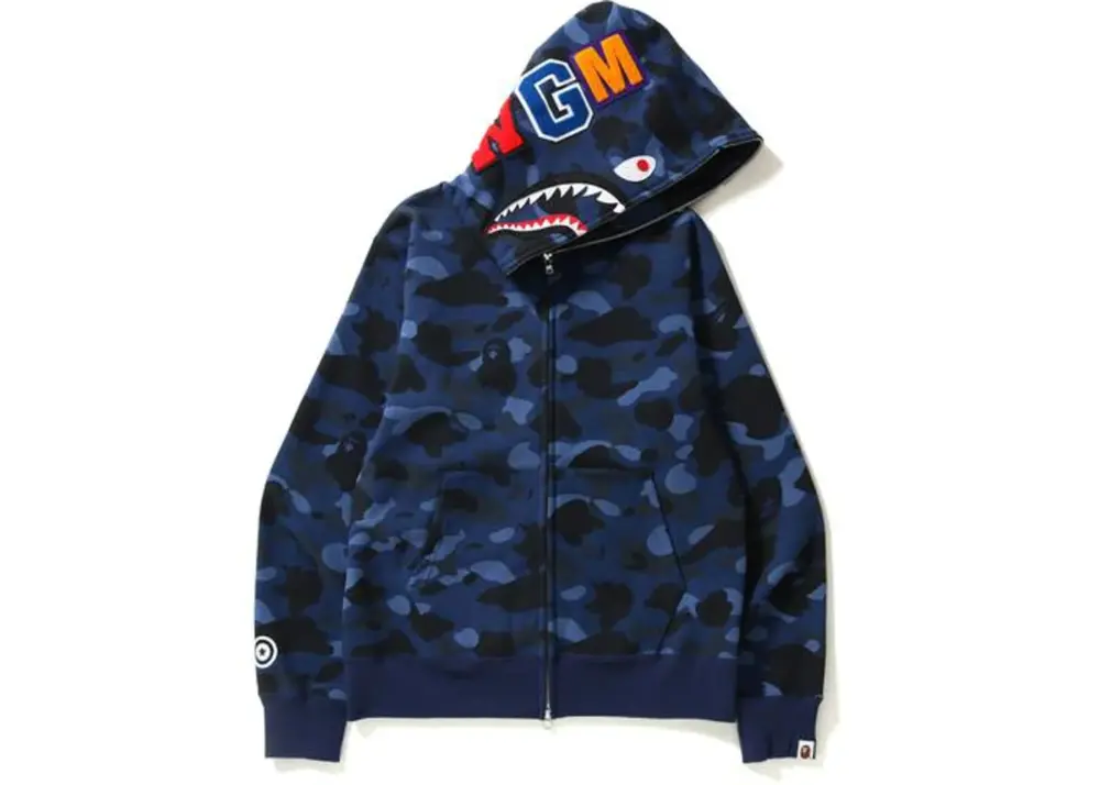 Alternative view of Áo Bape Shark Blue Camo Wide Pullover BAPE159