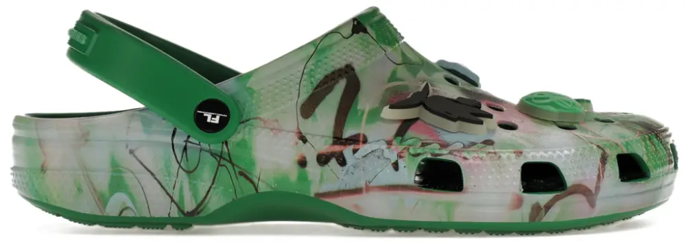Dép Crocs Classic Clog x Futura Laboratories ‘Green Ivy’ 209622-3WH