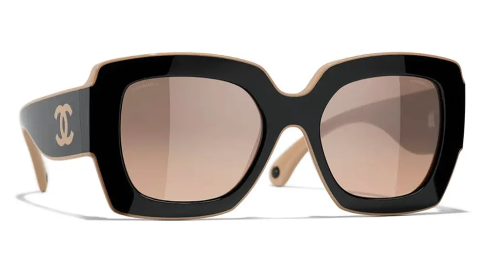 Kính Chanel Square 'Black Beige Brown' 6059-C534-43 - Ảnh 4