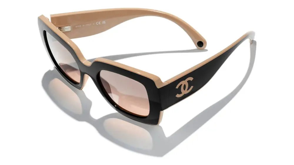 Kính Chanel Square 'Black Beige Brown' 6059-C534-43 - Ảnh 3