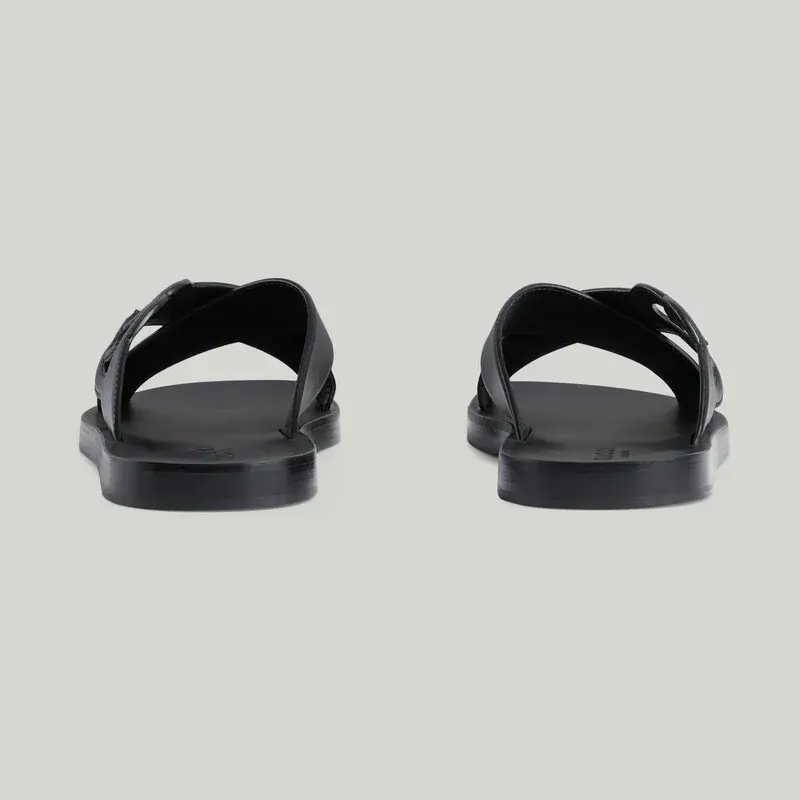 Dép Gucci Interlocking G Slide Sandal ‘Black’ 738471-US000-1000 - Ảnh 3