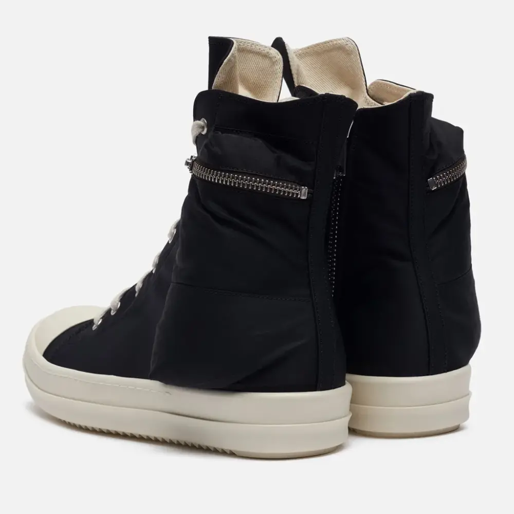 Alternative view of Giày Rick Owens Black High Top Sneakers DU21S2801