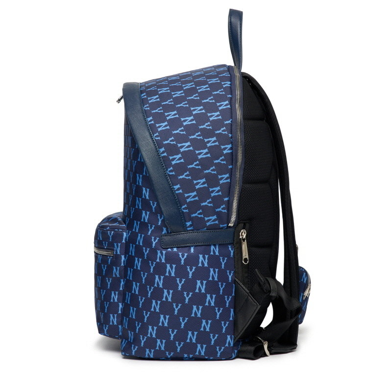 Balo MLB Monogram Backpack New York Yankees Blue 3ABKM012N-50NYL - Ảnh 3