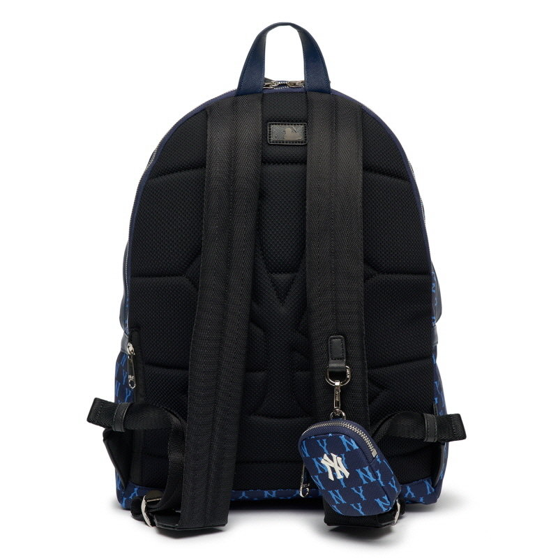 Balo MLB Monogram Backpack New York Yankees Blue 3ABKM012N-50NYL - Ảnh 4