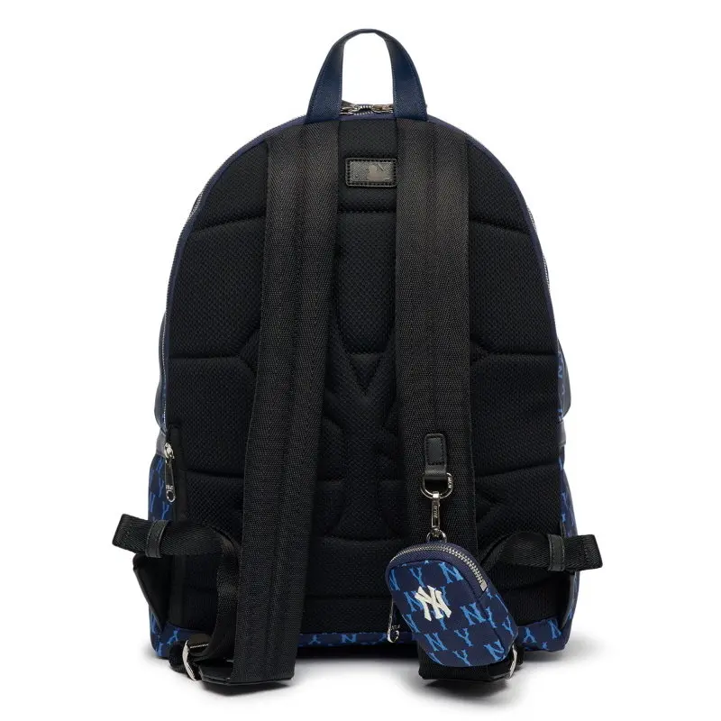 Balo MLB Monogram Backpack New York Yankees Blue 3ABKM012N-50NYL - Ảnh 4