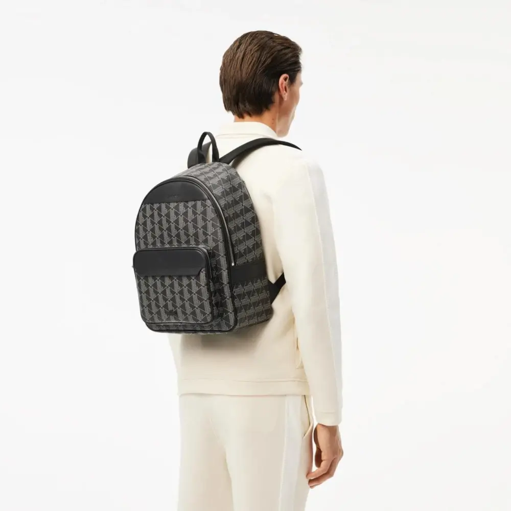 Balo Lacoste The Blend Monogram Canvas ‘Black’ NH3649LX-H45 - Ảnh 3