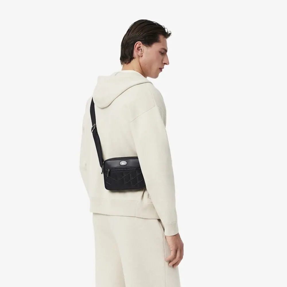 Túi Lacoste Monogram Print Shoulder Bag ‘Black’ NH4401MR000 - Ảnh 4
