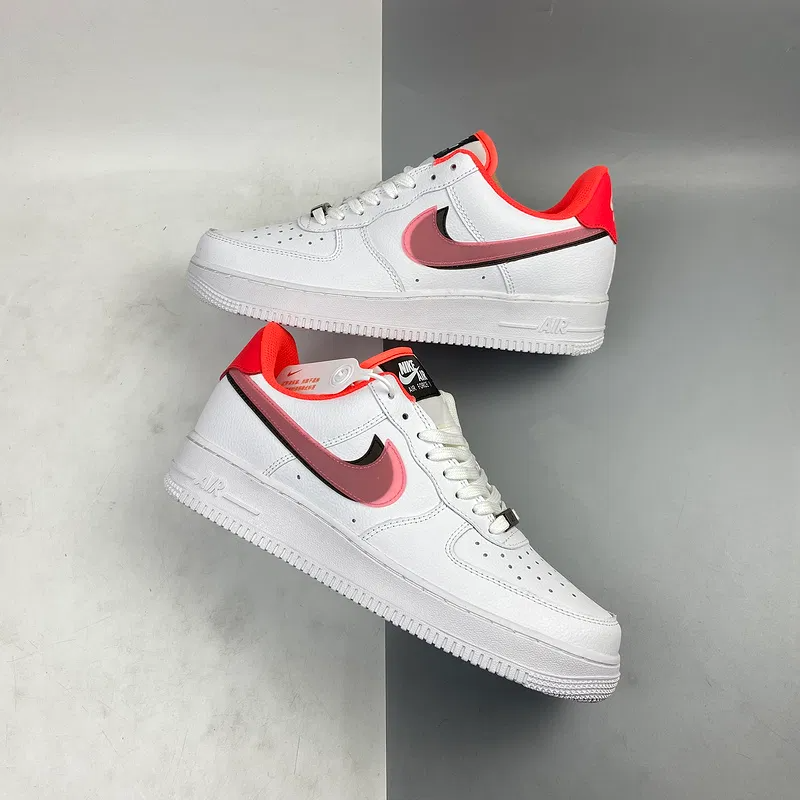 Giày Nike Air Force 1 LV8 GS ‘Double Swoosh Bright Crimson’ CW1574-101 - Ảnh 3