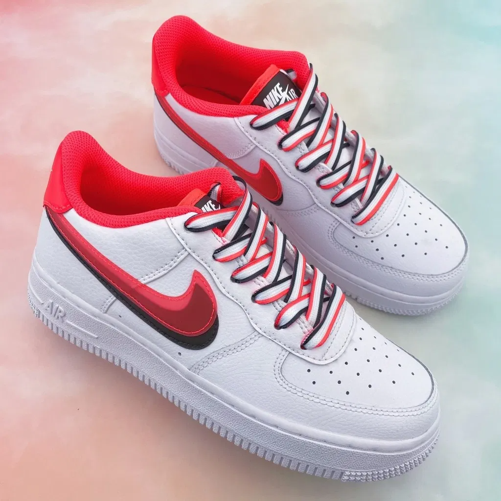 Giày Nike Air Force 1 LV8 GS ‘Double Swoosh Bright Crimson’ CW1574-101 - Ảnh 4