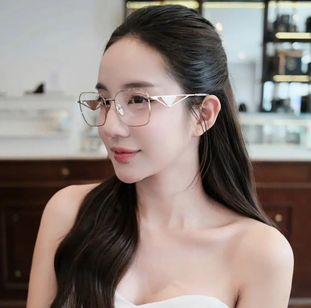 Kính Prada Eyeglasses 'Pale Gold' PR-51AV-ZVN1O1 - Ảnh 3
