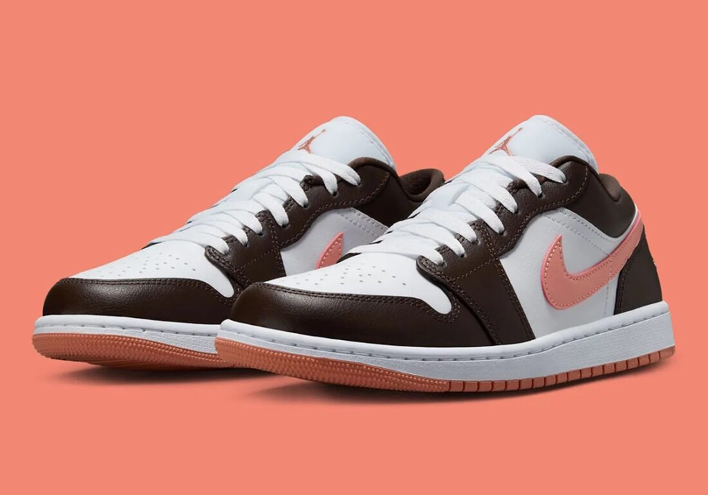 Alternative view of Giày Nike Air Jordan 1 Low 'Brown Pink' DC0774-182