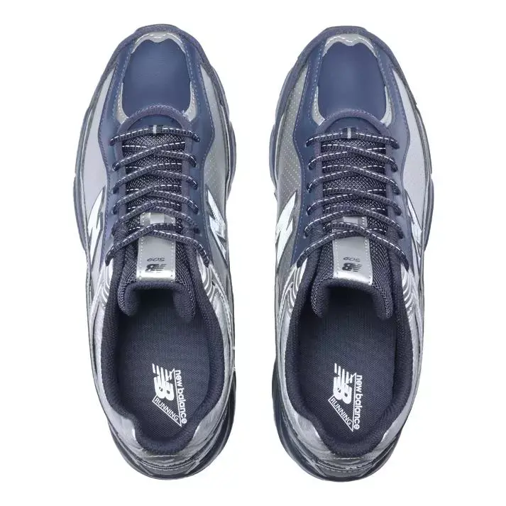 Giày New Balance 509 Leather ‘Silver Navy Blue’ U509NE - Ảnh 3
