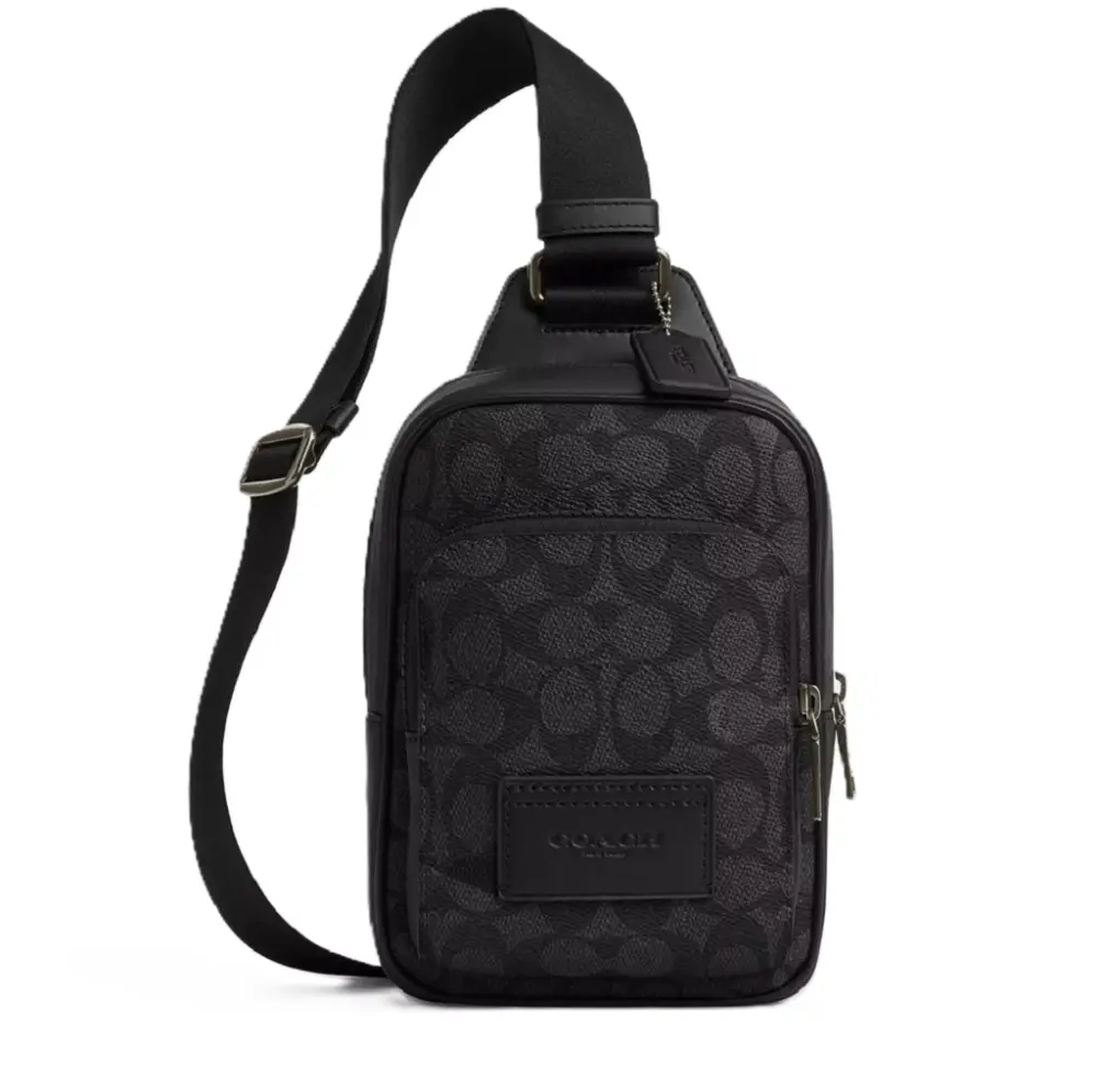 Túi Coach Racer Sling In Signature ‘Black’ CV763-QBMI5