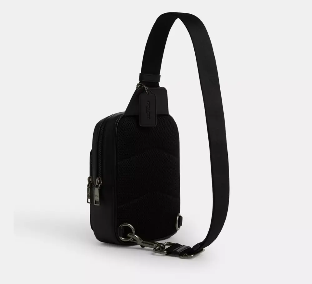 Alternative view of Túi Coach Racer Sling In Signature ‘Black’ CV763-QBMI5