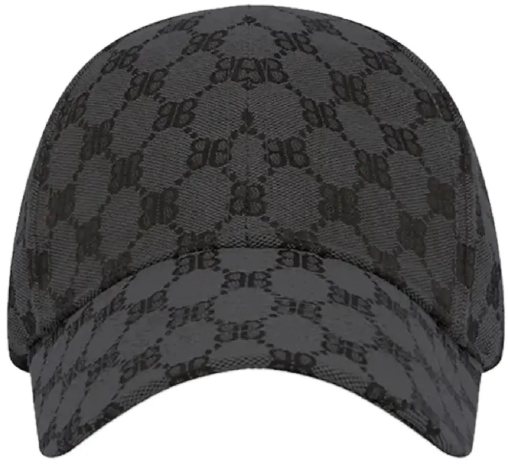 Mũ Balenciaga x Gucci Hacker Project Baseball Cap 'Grey' 6807174B3B71160