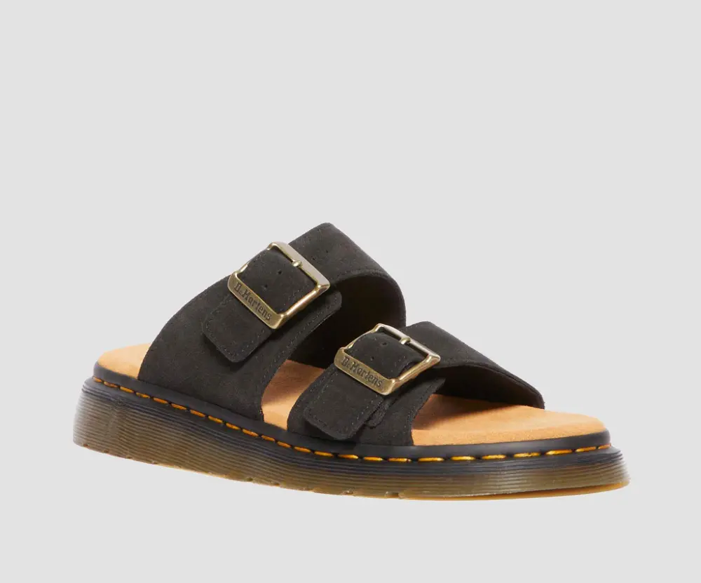 Dép Dr. Martens Josef Suede Slide 'Black E.H. Suede' 41082001 - Ảnh 5