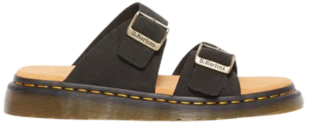 Dép Dr. Martens Josef Suede Slide 'Black E.H. Suede' 41082001