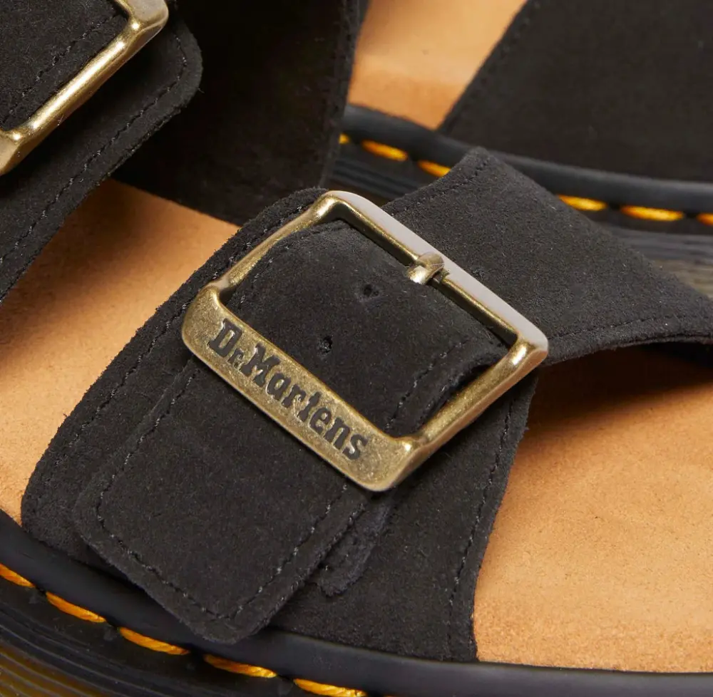 Alternative view of Dép  Dr. Martens Josef Suede Slide 'Black E.H. Suede' 41082001