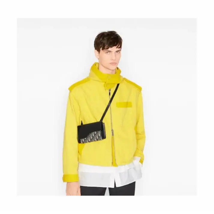 Túi Nam Dior Homme Leather Zip Pouch 'Beige' - Ảnh 5