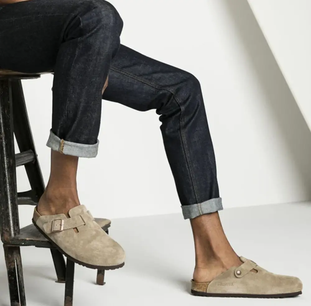 Alternative view of Dép Birkenstock Boston Soft Footbed 'Suede Taupe' 0560773