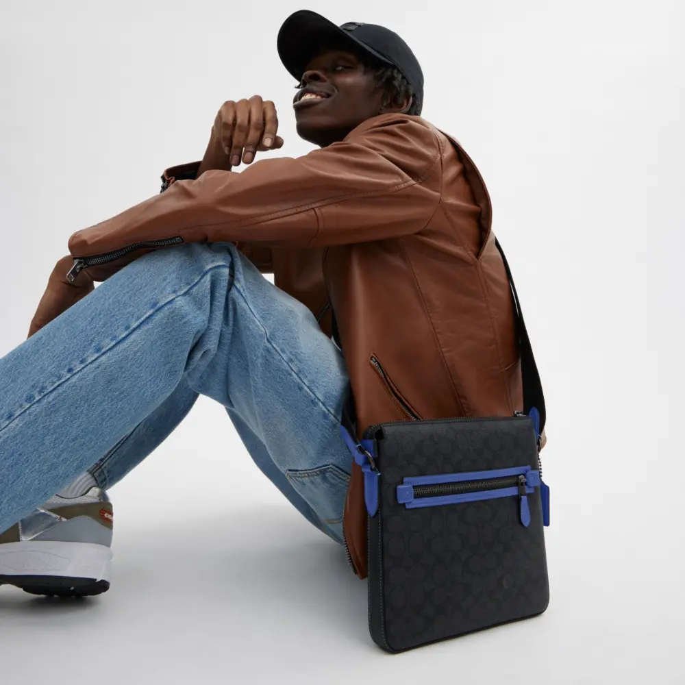 Alternative view of Túi Coach Gotham File Bag 'Black Blue' CR747-WRH