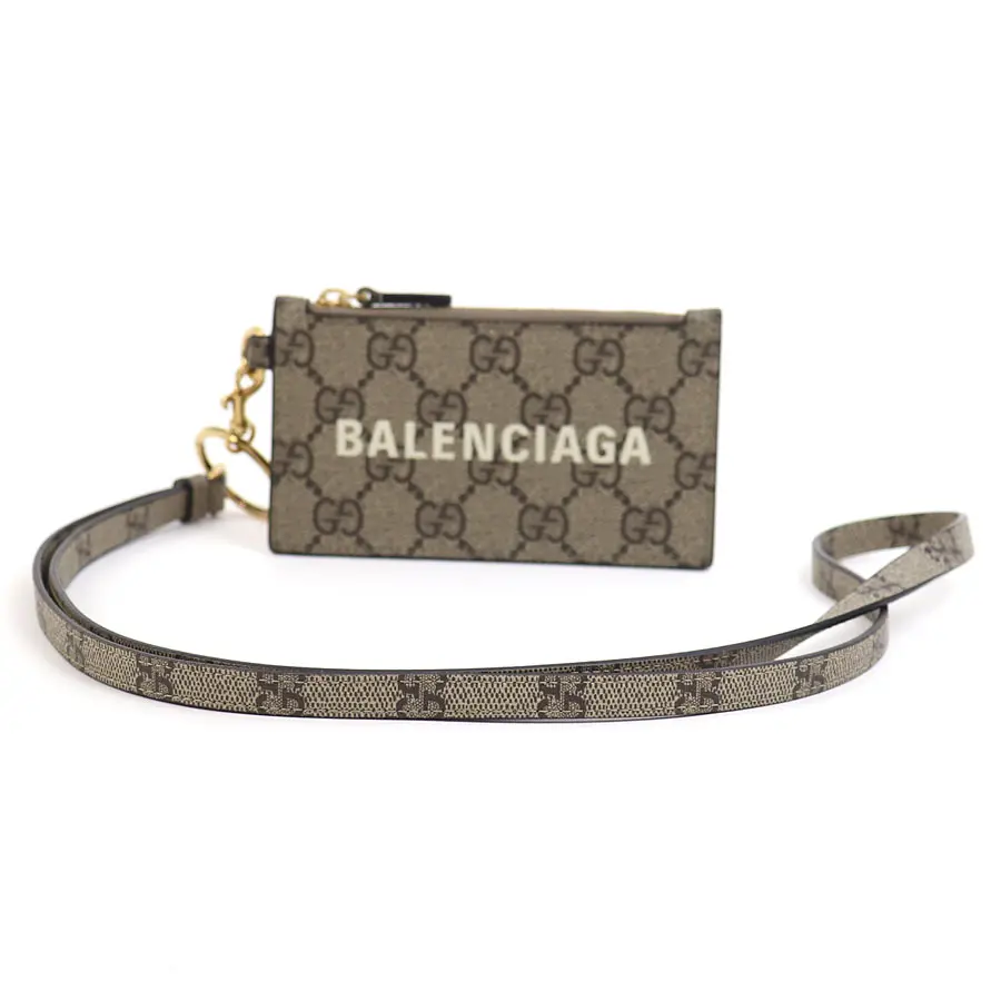 Alternative view of Ví Gucci x Balenciaga Card Case 'Beige' 681706-UQOAT-8969