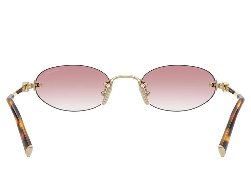 Alternative view of Kính Miu Miu Pale Gold Oval Sunglasses ‘Pink Gold’ 0MU-A54S-ZVN70O