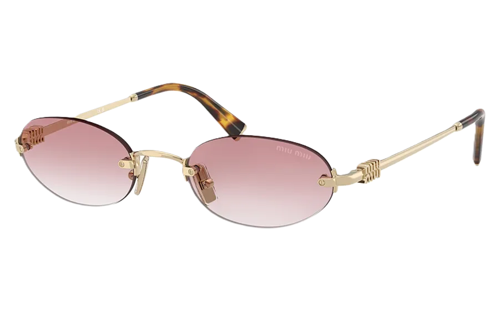 Kính Miu Miu Pale Gold Oval Sunglasses ‘Pink Gold’ 0MU-A54S-ZVN70O