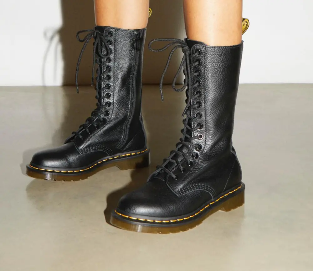 Giày Dr.Martens 1B99 Virginia Leather High Boots ‘Black’ 11820008 - Ảnh 3