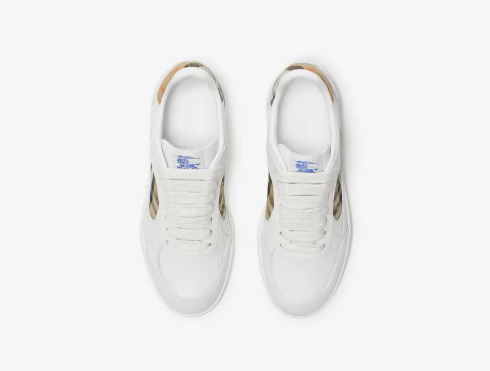 Giày Burberry Leather and Check Terrace 'White' 81086541 - Ảnh 5
