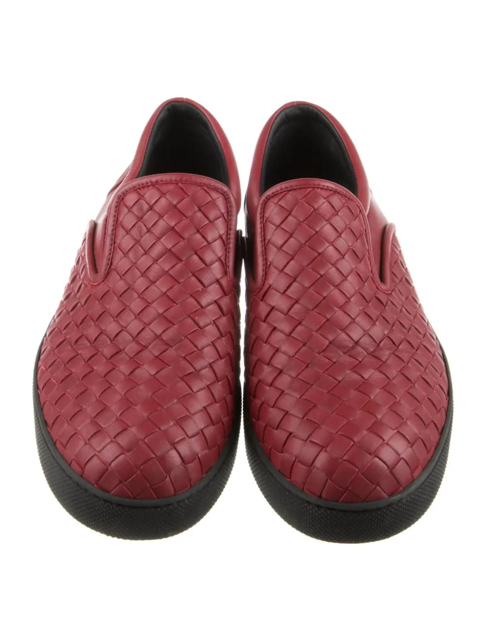 Giày Nam Bottega Veneta Leather Woven Slip On 'Red' 190809-6453 - Ảnh 2