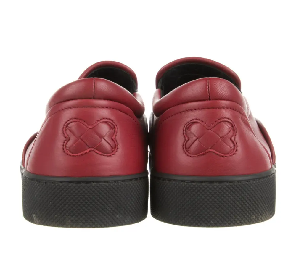 Giày Nam Bottega Veneta Leather Woven Slip On 'Red' 190809-6453 - Ảnh 3