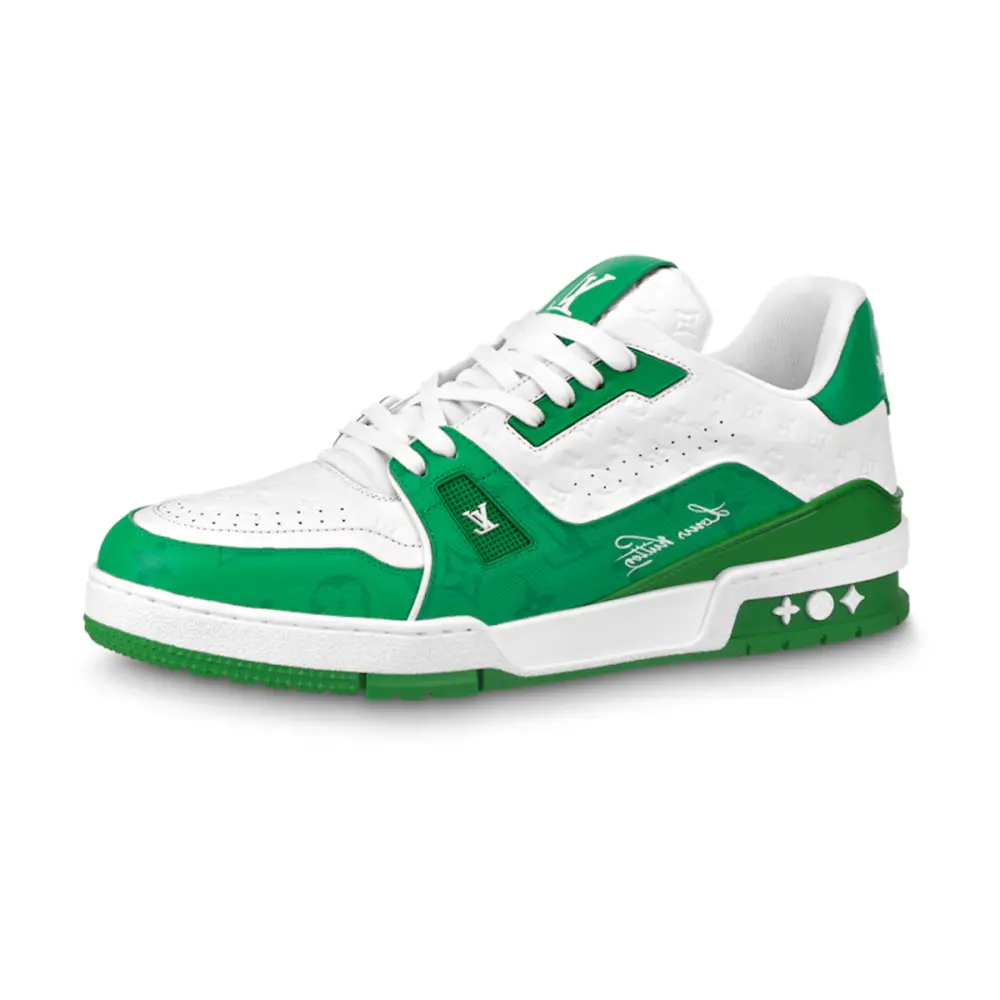 Giày Louis Vuitton Lv Trainers ‘White Green’ 1AANFY - Ảnh 4