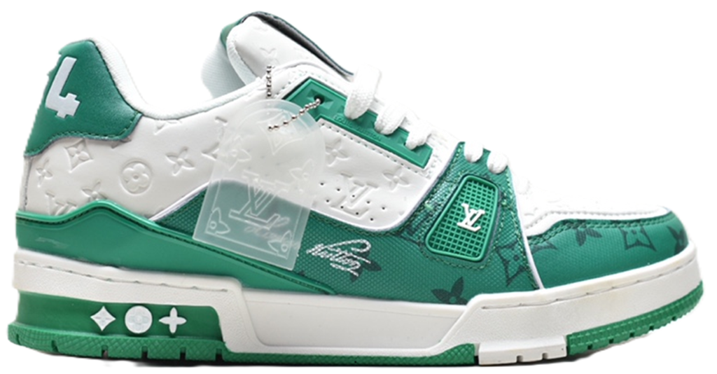 Giày Louis Vuitton Lv Trainers ‘White Green’ 1AANFY