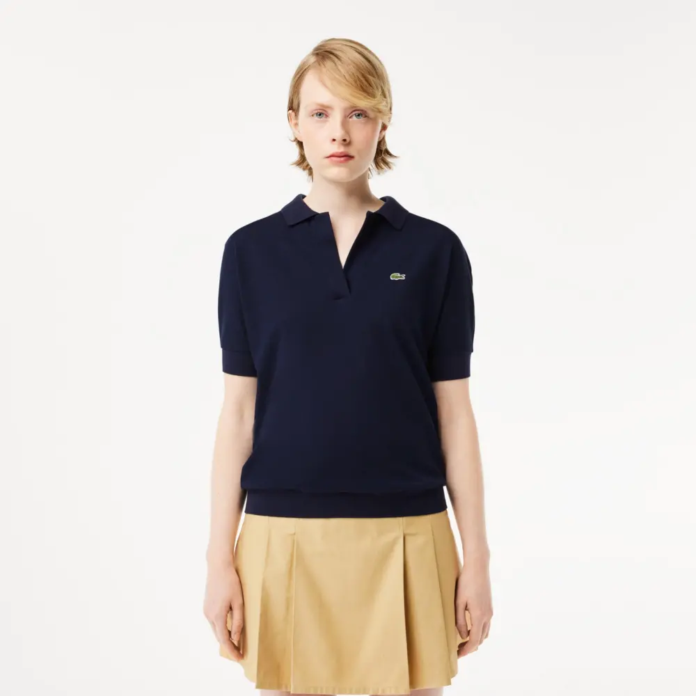 Áo Lacoste Stingray Fit Women’s Pique Polo Short Sleeve T-shirt PF0504-166 - Ảnh 5