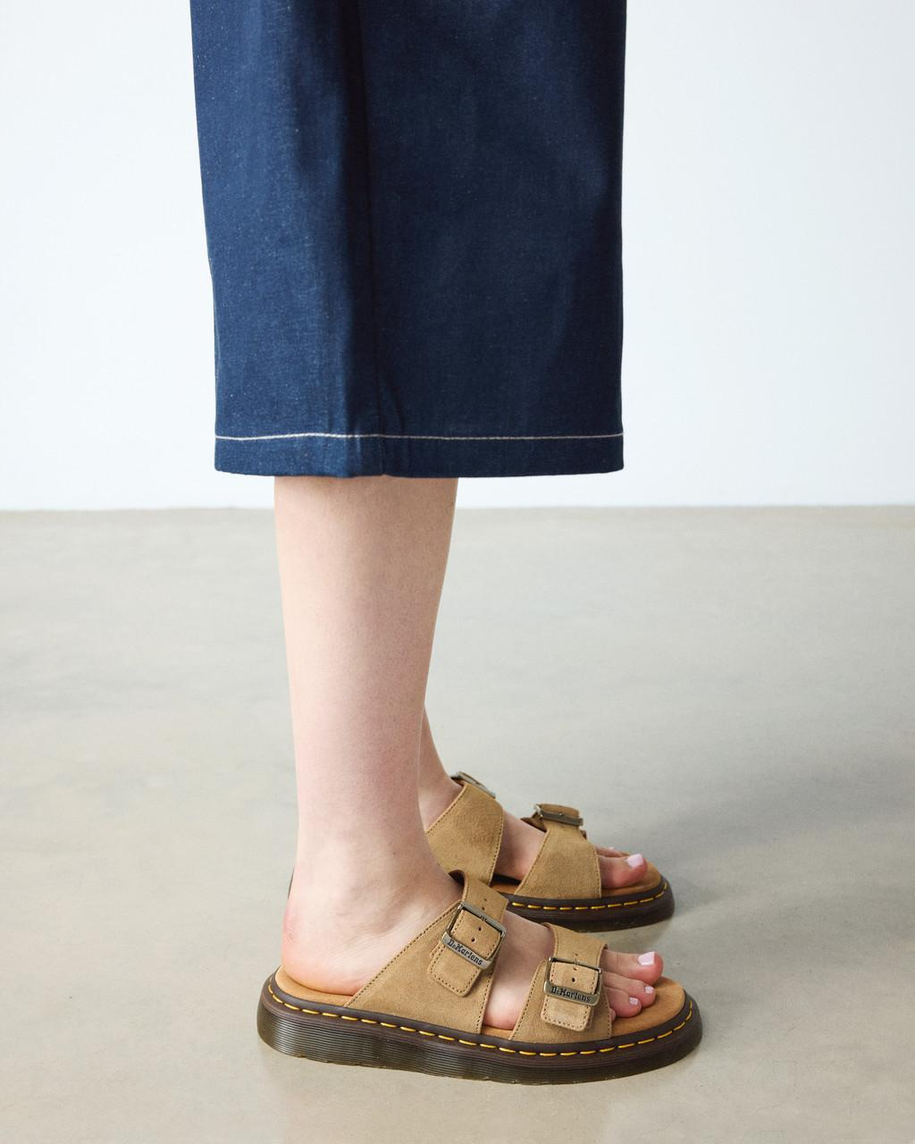 Dép Dr. Martens Josef Suede Slide ‘Tan Bronx Suede’ 41083200 - Ảnh 6