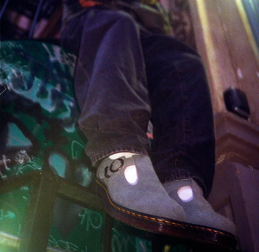 Dép Dr Martens T Bar Napped Suede ‘Blue’ 31518764 - Ảnh 5