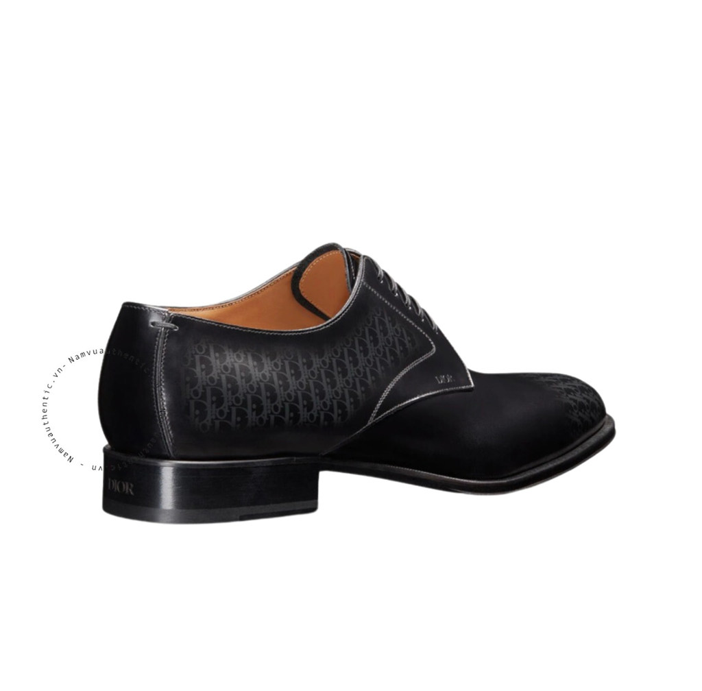 Alternative view of Giày Dior Timeless Derby Shoe Patina Calfskin Oblique Gradient 'Gray Black' 3DE305ZTJ-H900