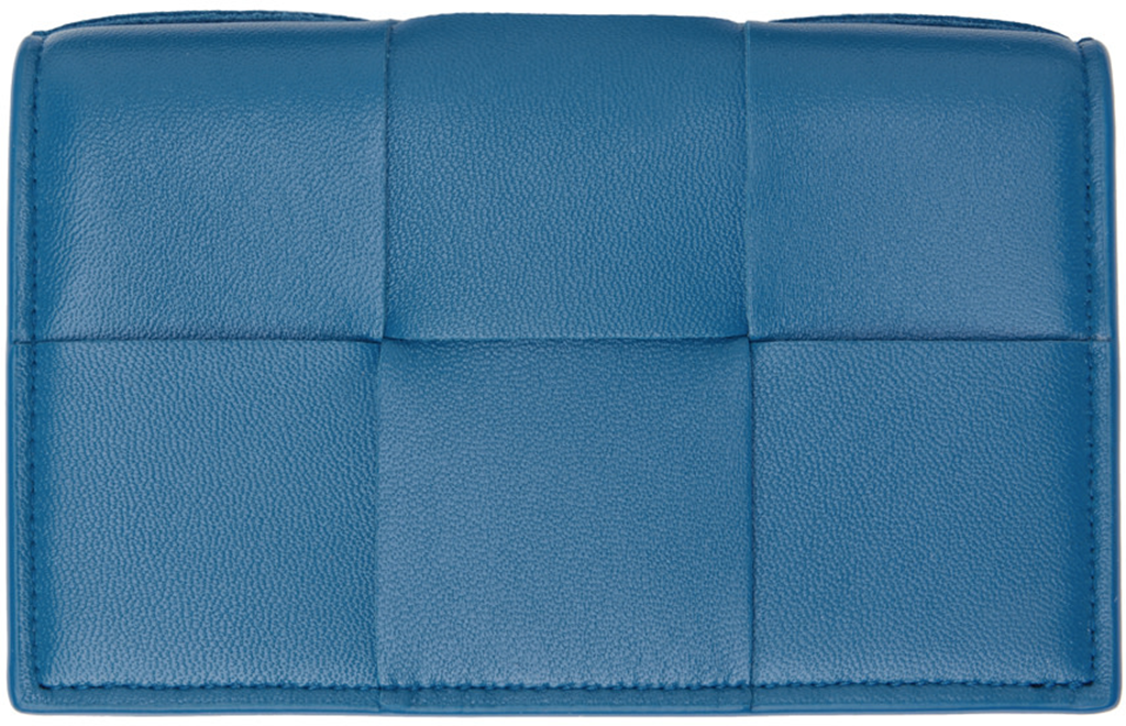 Alternative view of Ví Nữ Bottega Veneta Cassette Card Holder 'Blue' 241798F037011