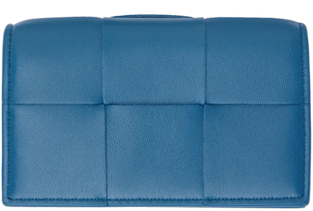 Ví Nữ Bottega Veneta Cassette Card Holder 'Blue' 241798F037011