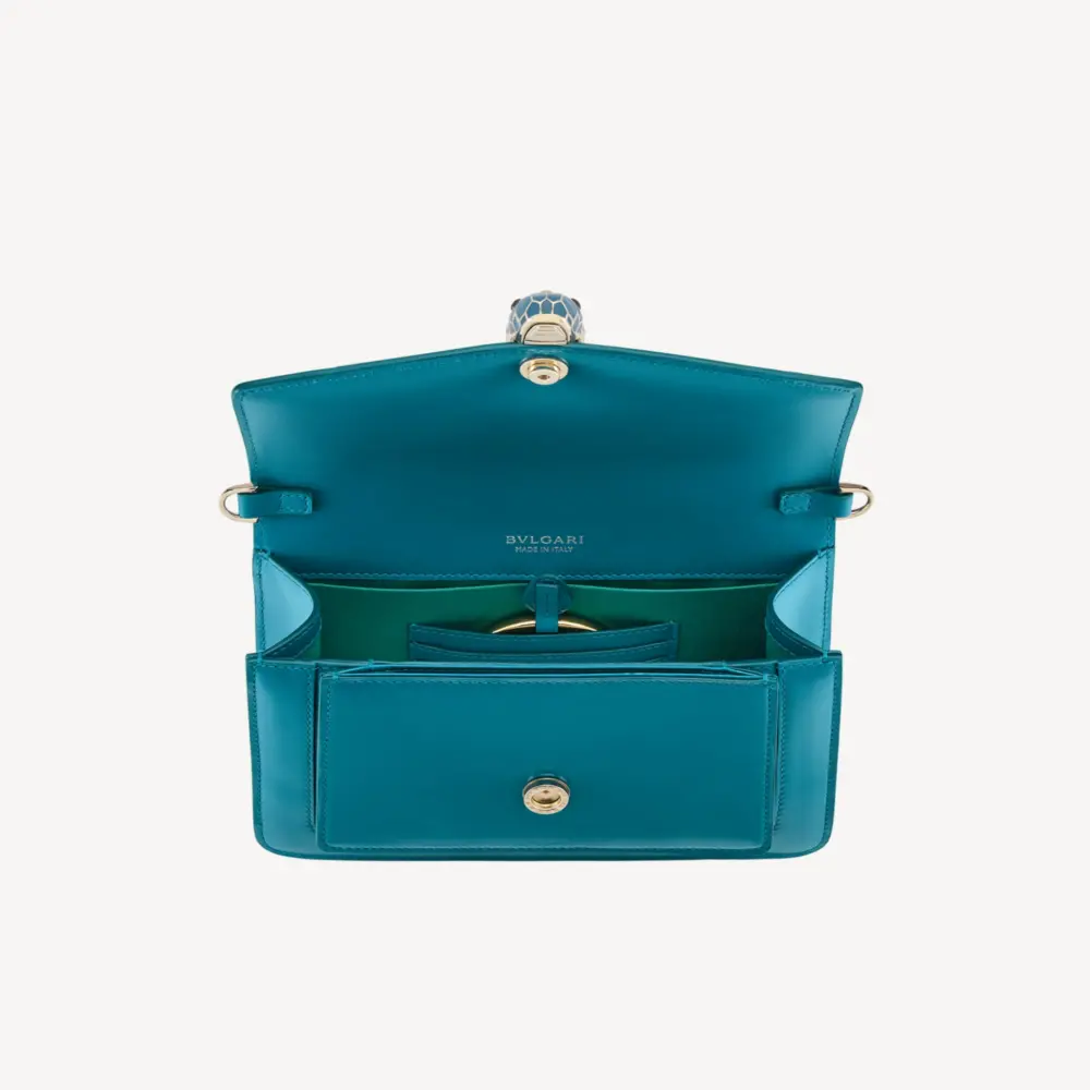 Túi Bvlgari Serpenti Forever East-West Shoulder Bag ‘Blue’ 293635 - Ảnh 3