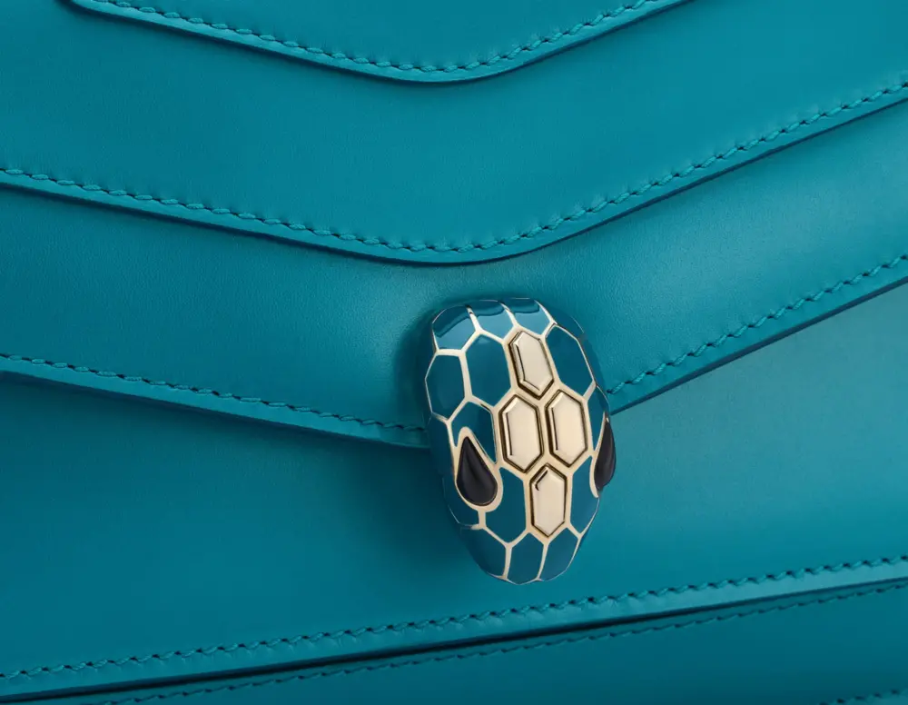 Túi Bvlgari Serpenti Forever East-West Shoulder Bag ‘Blue’ 293635 - Ảnh 2