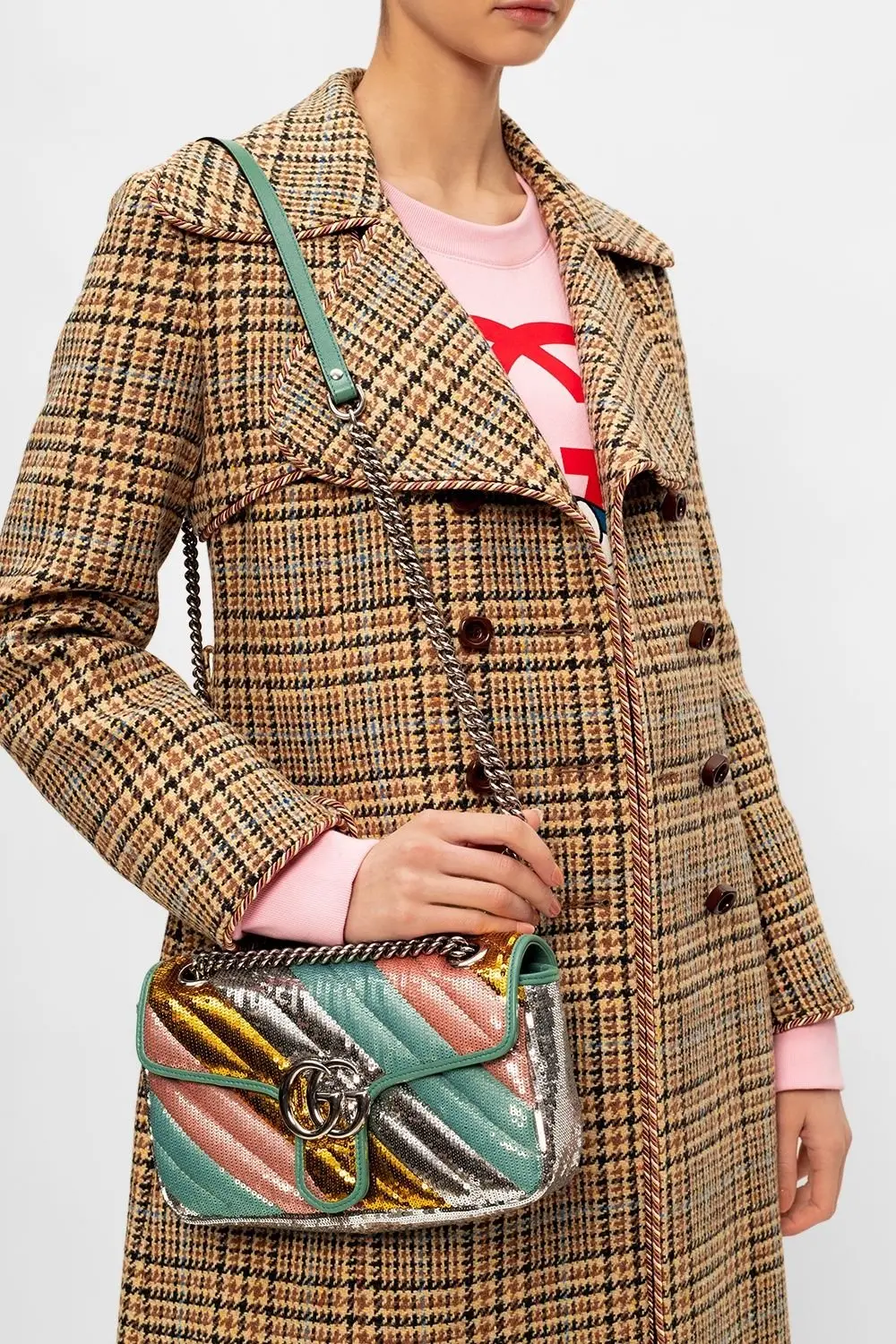 Túi Gucci Gg Marmont Small Sequin Shoulder Bag 'Multicolor' 443497-9SYYP-1299 - Ảnh 4