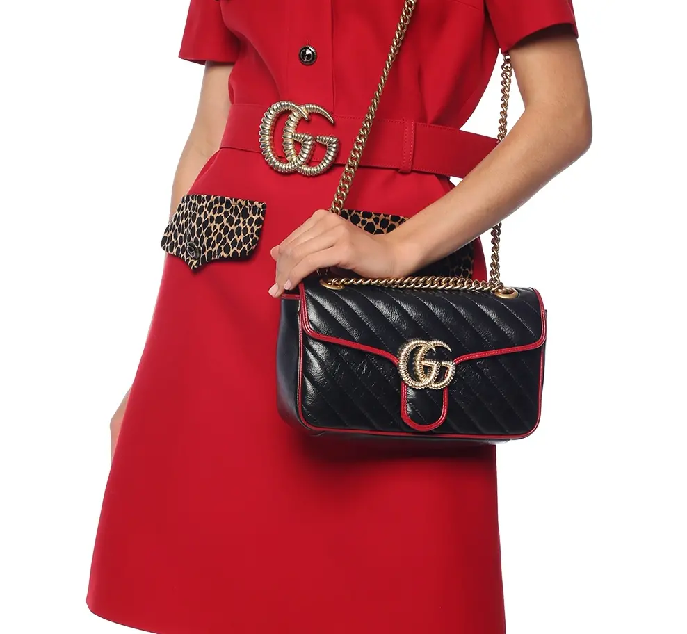 Túi Gucci GG Marmont Shoulder Bag 'Black' 443497-0OLFX-8277 - Ảnh 6