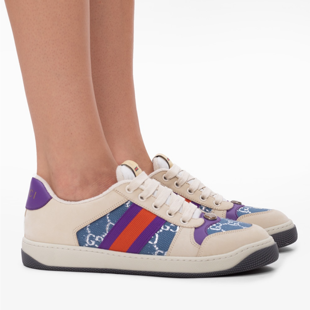 Giày Gucci Wmns Screener ‘Blue GG Lamé’ 577684-2C830-4690 - Ảnh 4